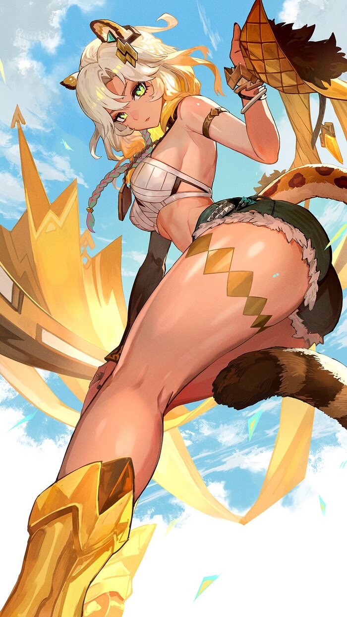  , Anime Art, , , Genshin Impact, Xilonen (Genshin Impact), Animal Ears, , , Lalalalack