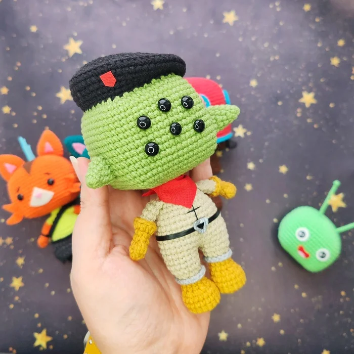 Extreme Space - My, Final Space, Knitted toys, Amigurumi, Needlework without process, Animated series, Crochet, Soft toy, Friday tag is mine, Plush Toys, Longpost