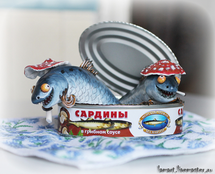 Сардины в грибном соусе