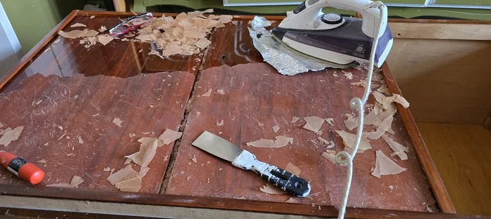 And again, restyling of the Romanian nightstand by women's hands - My, Vintage, Old school, Retro, Furniture, Restoration, Longpost