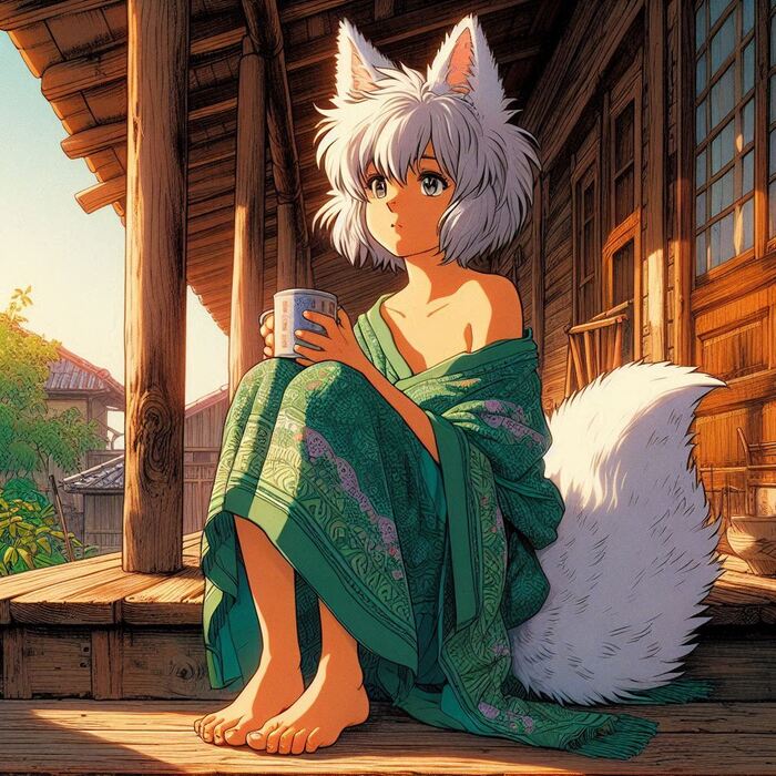   ...  , ,  , , , Anime Art, Original Character, , Animal Ears, , , , , , Ginger & White, 