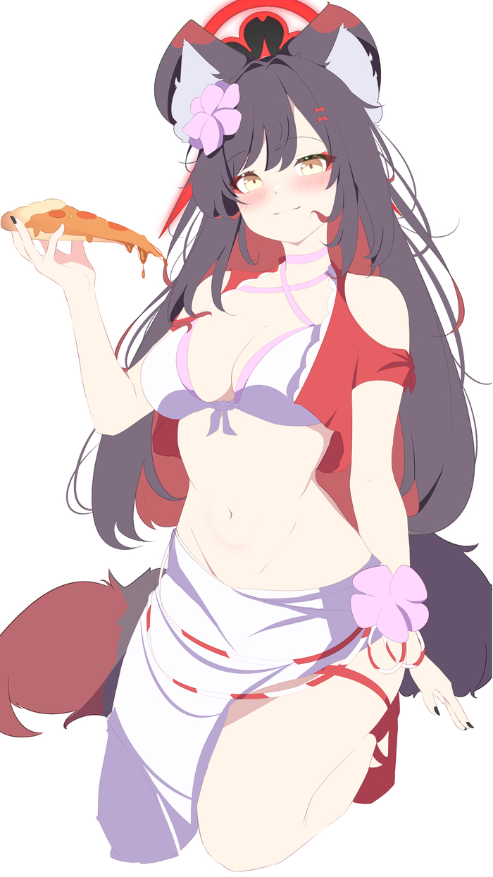  ! Anime Art, , Blue Archive, Kosaka Wakamo, Animal Ears, , Austsue, , 