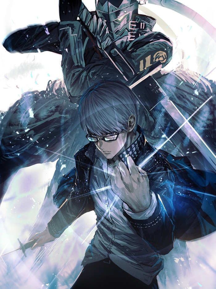  Anime Art, , , Persona, Persona 4, Narukami Yu, Izanagi (Persona 4)
