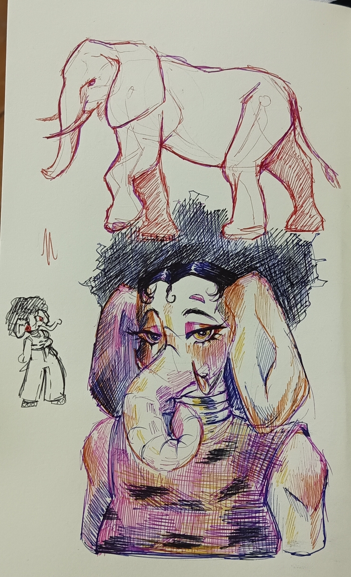 Скетчики продолжаются - учимся рисовать слоников