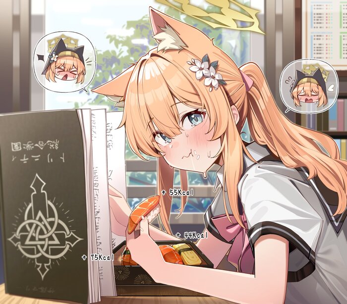   , Anime Art, , , Blue Archive, Iochi Mari, Animal Ears, , , Muojjang_0929