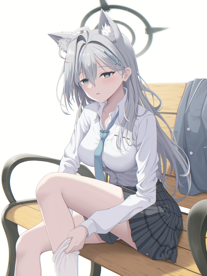 Sunaookami Shiroko #045 , Anime Art, Blue Archive, Shiroko Terror, ,  , , , , Animal Ears, , 