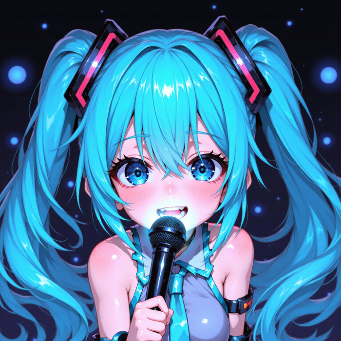  Hatsune Miku  Flux (  ) Sd, Flux, Stable Diffusion, Anime Art,  , , Hatsune Miku, Vocaloid