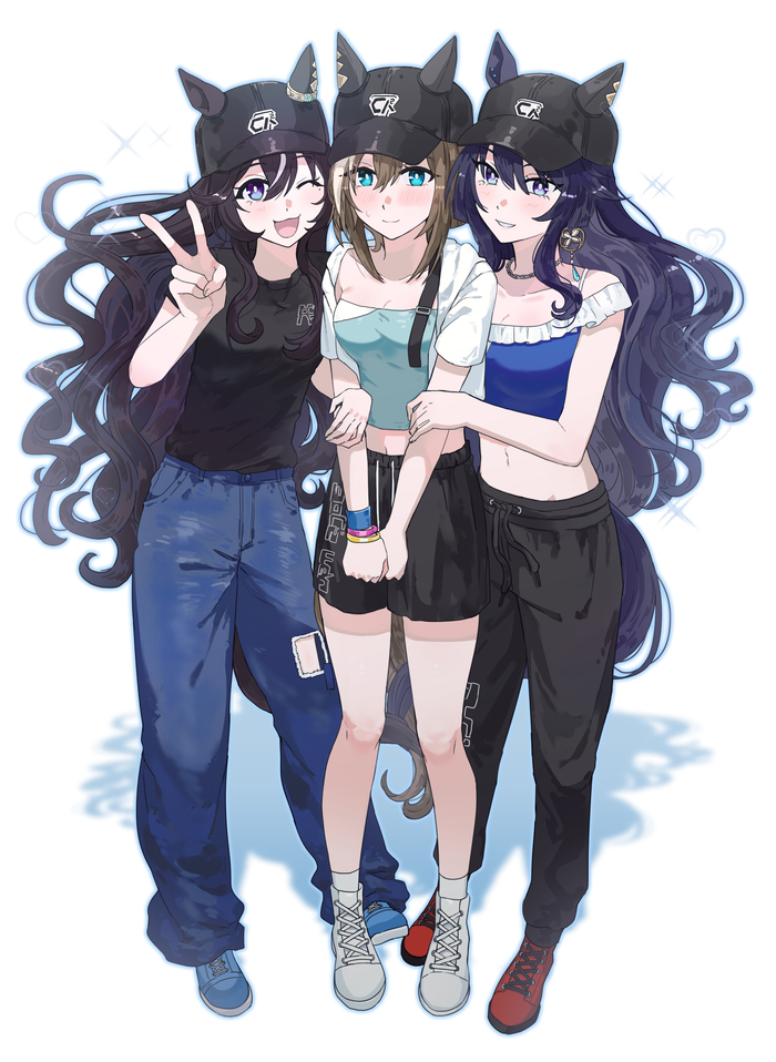 Vivlos, Cheval Grand & Verxina , Anime Art, Uma Musume Pretty Derby, Vivlos, Cheval Grand, Verxina (Uma Musume), Animal Ears, 