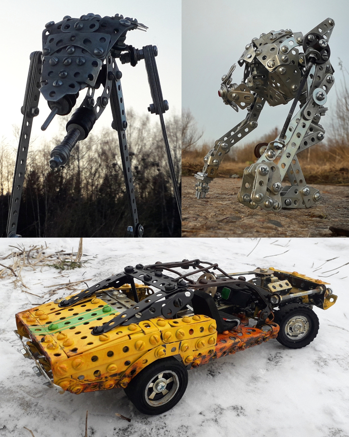 Страйдер, Пёс, Dodge Charger "Half-life 2" из металлического конструктора, проволоки, резины и картона