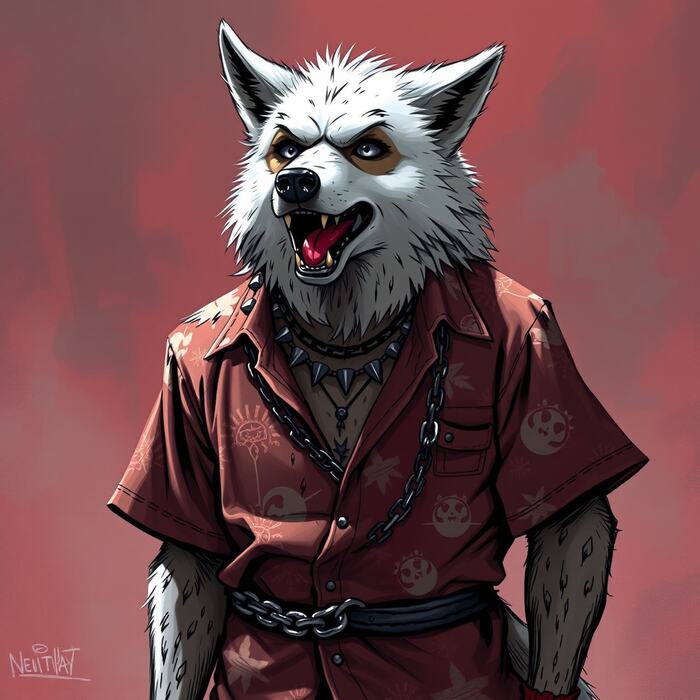    Wolfmks #1128    Chained Together "  " , Furry Art,  , Furry wolf, Furry jackal, 