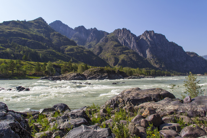 Горный Алтай, Катунь, порог Еландинский...