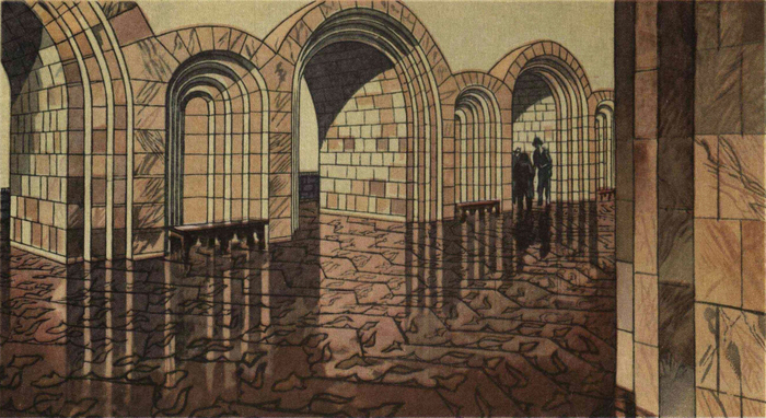 "Серпуховская", архитекторы М. Зеленин, Л. Павлов и Л. Ильин.