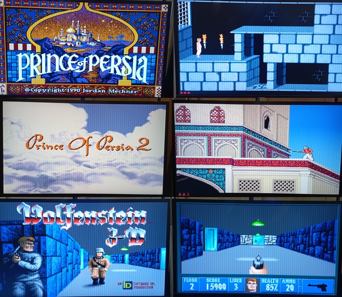 Prince of Persia (1989).Prince of Persia 2 (1993). Wolfenstein 3D (1992)