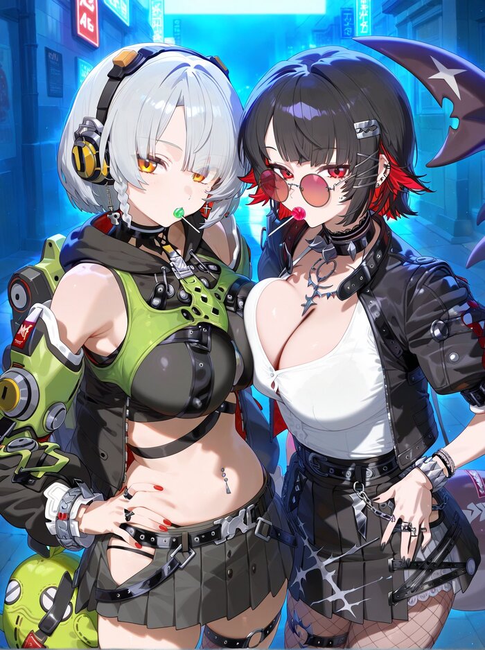    Jeje box, , , Anime Art,  , Zenless Zone Zero, Anby Demara (zzz), Ellen Joe (zzz), , Game Art