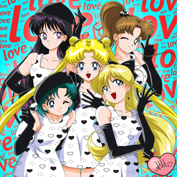  ,  ,  ,  ,      , , Anime Art, Sailor Moon, Sailor Mars, Sailor Mercury, Sailor Jupiter, Sailor Venus, Tsukino Usagi