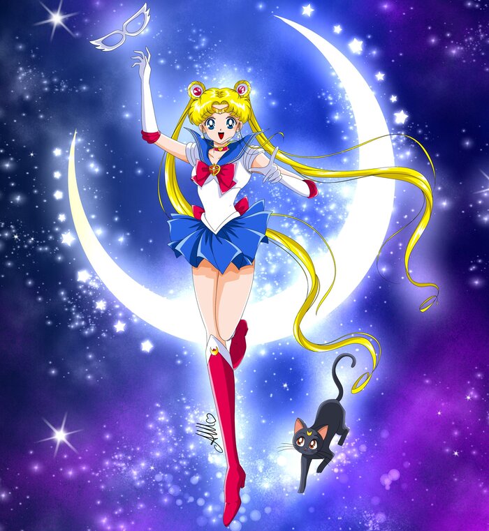     Sailor Moon, , , Anime Art, Tsukino Usagi, Luna