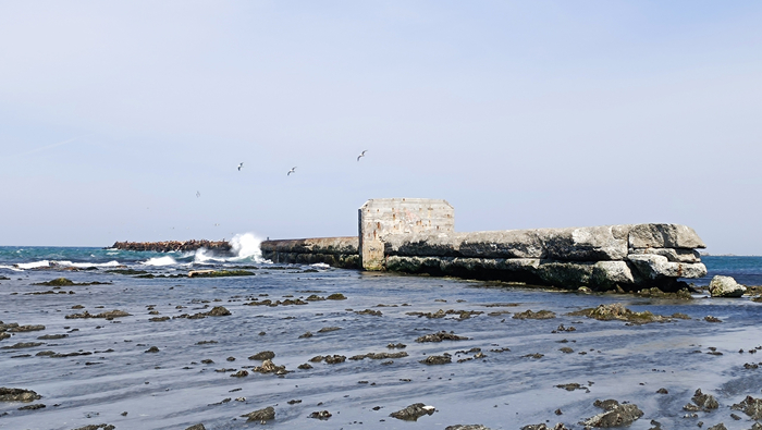 Японцы строили южный брекватер в период с 1920 по 1925 годы. Его длина 350 м, высота 7 м (изначально была 6 м).