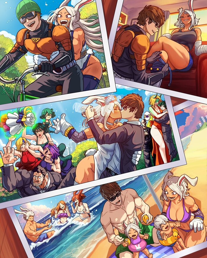  ! , Anime Art, Tatsumaki, Saitama, Fubuki, Lady Nagant, Midoriya izuku, Miruko, Onepunchman, Boku no Hero Academia, , 