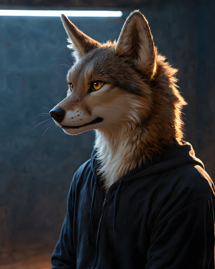    Wolfmks #1194 ,  , Furry Art, Furry jackal, Stable diffusion 3, 