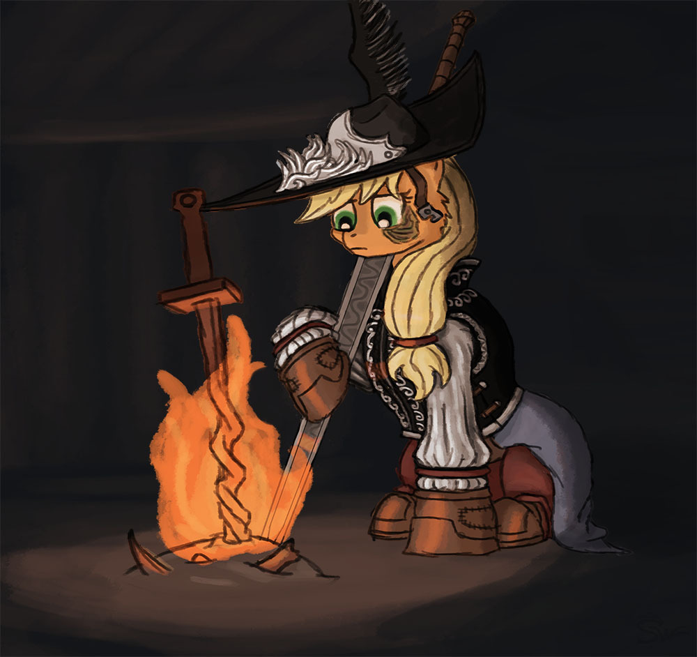 Applejack from Ponyville - My little pony, Dark souls 2, Lucatiel, MLP crossover, Applejack
