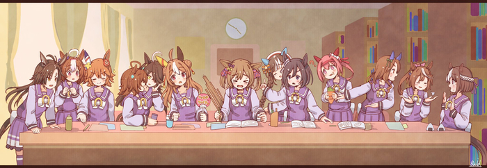 ...   ..? , Anime Art, Uma Musume Pretty Derby, Air Shakur, Meisho Doto, Agnes Tachyon, Manhattan Cafe, Smart Falcon, Hokko Tarumae, Eishin Flash, Haru Urara, King Halo, Tokai Teio, Special Week, Animal Ears, ,  , 