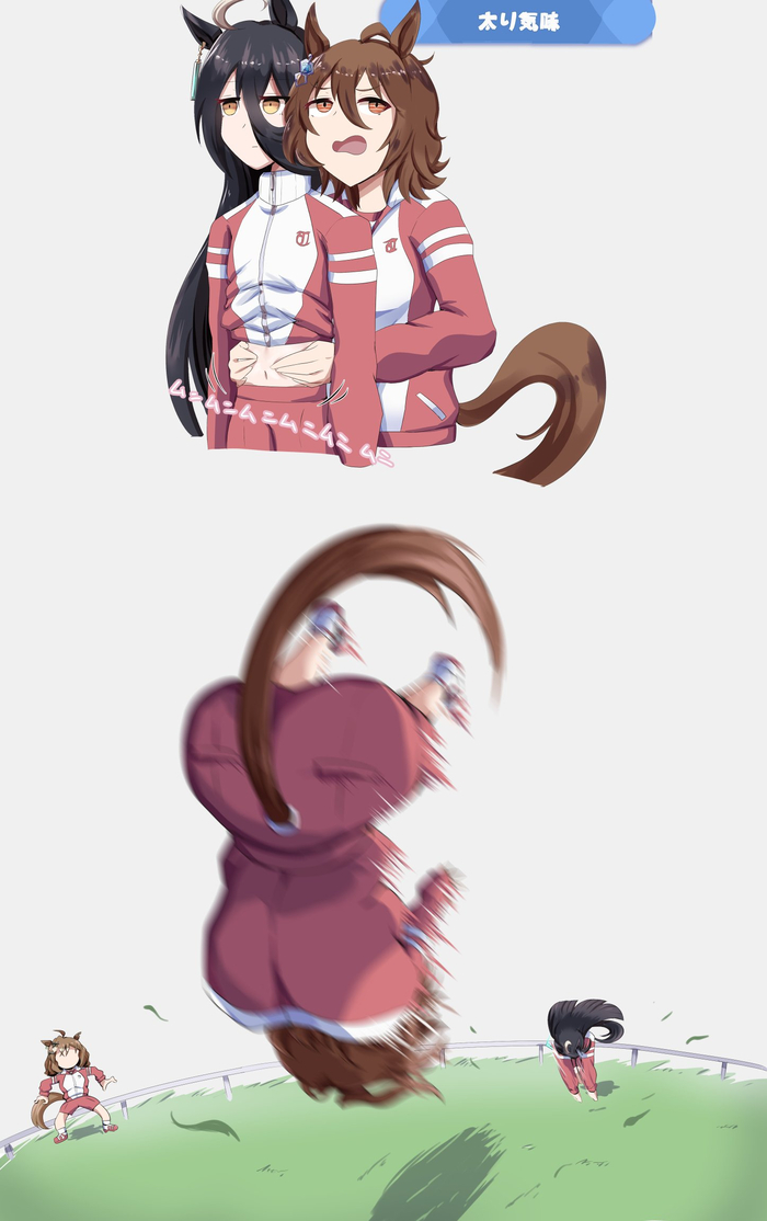      Uma Musume , Anime Art, Uma Musume Pretty Derby, Agnes Tachyon, Manhattan Cafe, Jungle Pocket, Animal Ears, , , , 