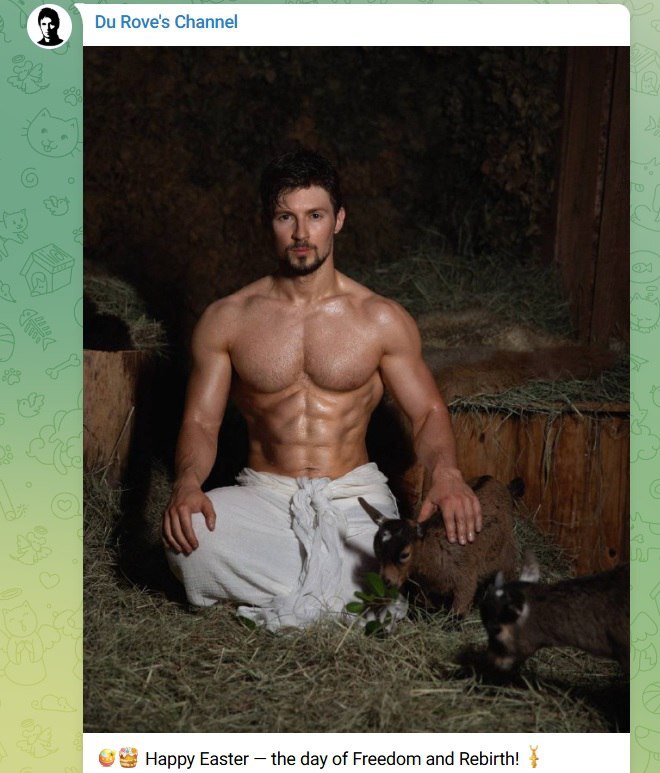 Поздравление от Дурова: «С Пасхой — днём свободы и возрождения!»