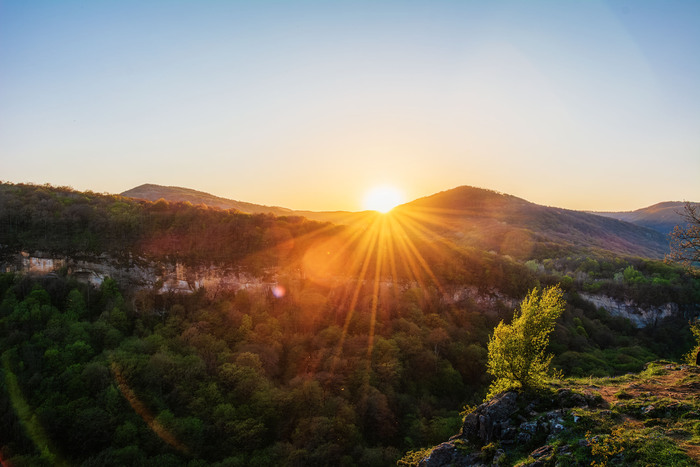 Тишина гор на закате