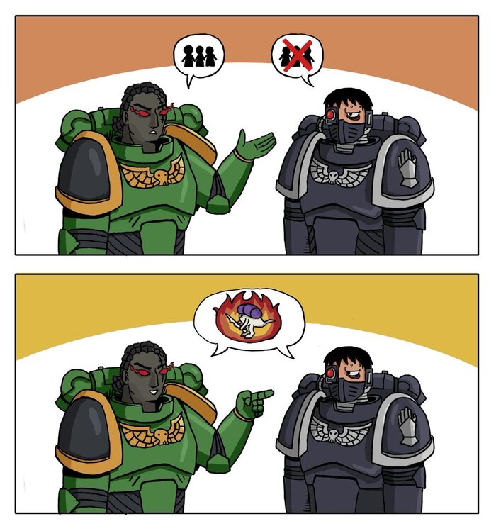    ... Warhammer 40k, , Superfeyn, Adeptus Astartes, Salamander, Iron Hands