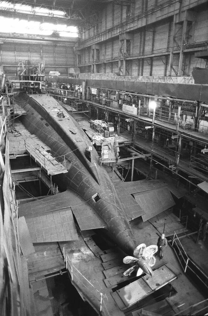 Размеры АПЛ проекта 670: длина достигала 95 метров, ширина — 10 метров. Судно было рассчитано на 100 человек экипажа