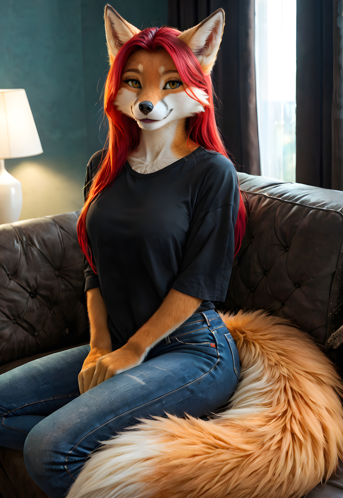    Wolfmks #1300 ,  , Furry Art, Furry Fox, Stable diffusion 3
