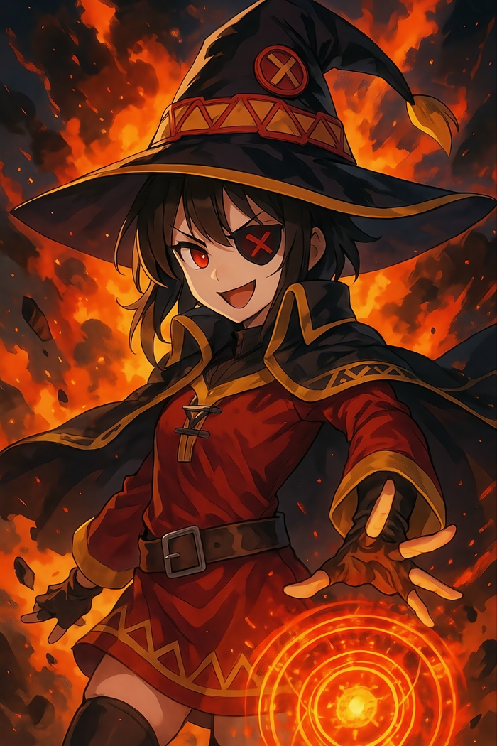 "    !" Megumin, Konosuba, Anime Art, Dall-e, ChatGPT,  ,  