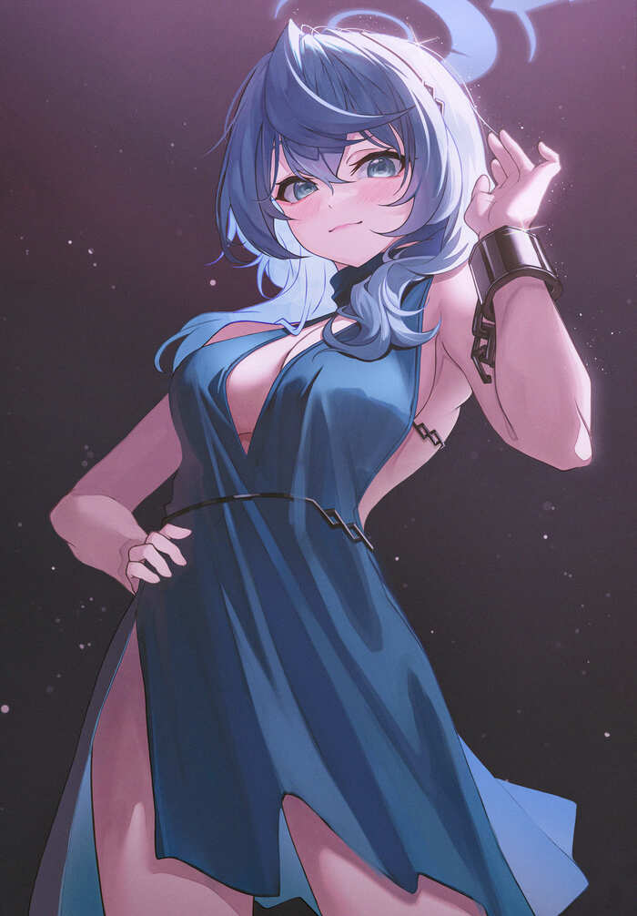 Amau Ako #005 , Anime Art, Blue Archive, Amau Ako, , , Sideboob, 