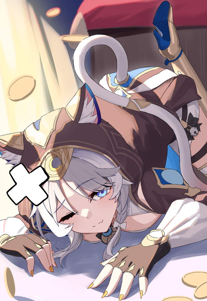 Ouch... I failed~ Anime Art, Honkai: Star Rail, Cipher (Honkai: Star Rail), Animal Ears, 