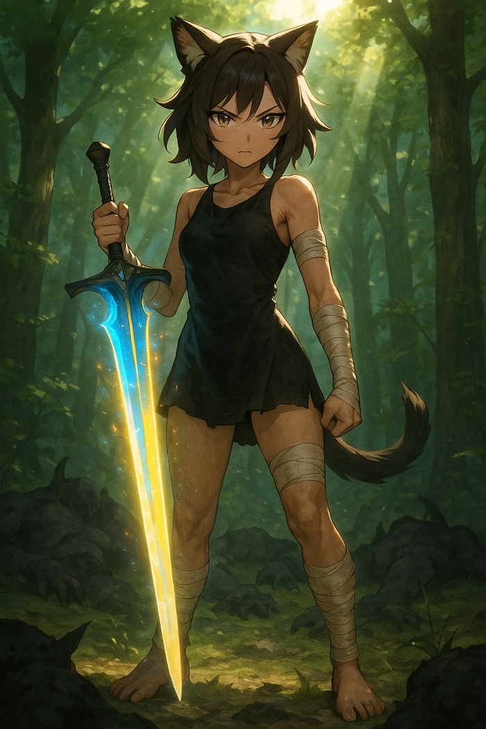 ,  ׸   , , , , Anime Art, Animal Ears, Dall-e, ChatGPT, , Tensei shitara Ken Deshita, Fran (Tensei shitara Ken Deshita)