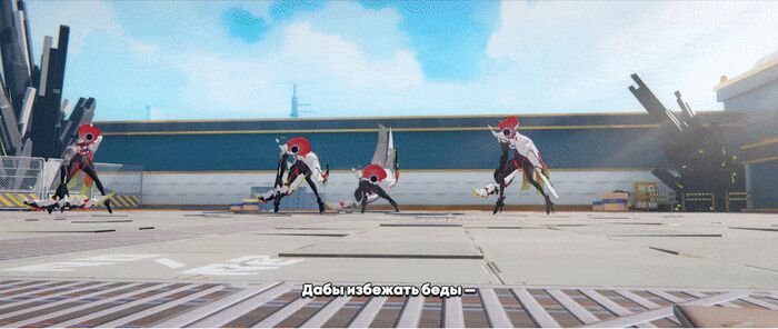 Вивиан (есть спойлеры) Аниме, Zenless Zone Zero, Belle (zzz), Vivian (zzz), Yi Xuan (zzz), Von Lycaon (zzz), Гифка, Длиннопост