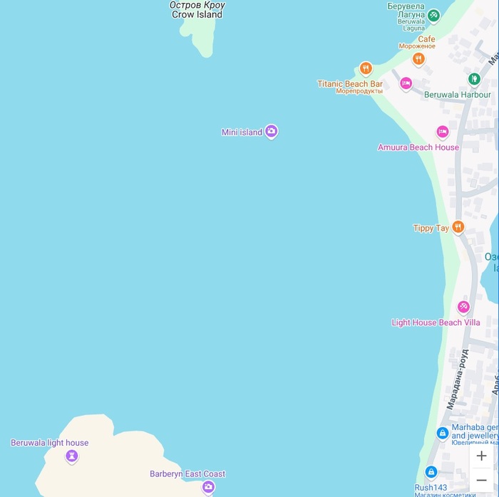 Расположение на карте Crow Island, Beruwala, Sri Lanka