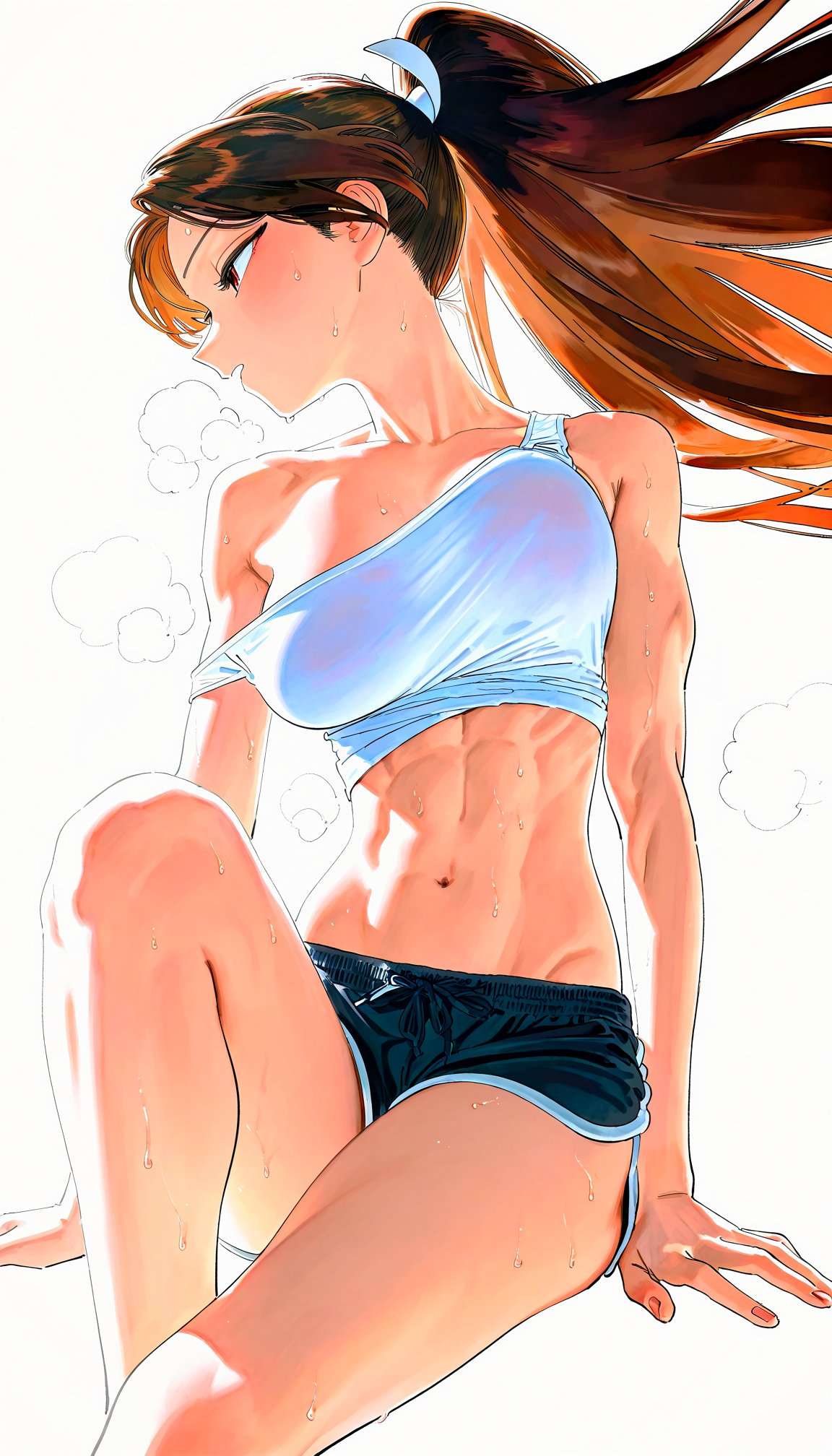 Mai - Аниме, Anime Art, Арт, Девушки, Игры, Mai Shiranui, The King of Fighters, Арты нейросетей, Крепкая девушка, Muscleart