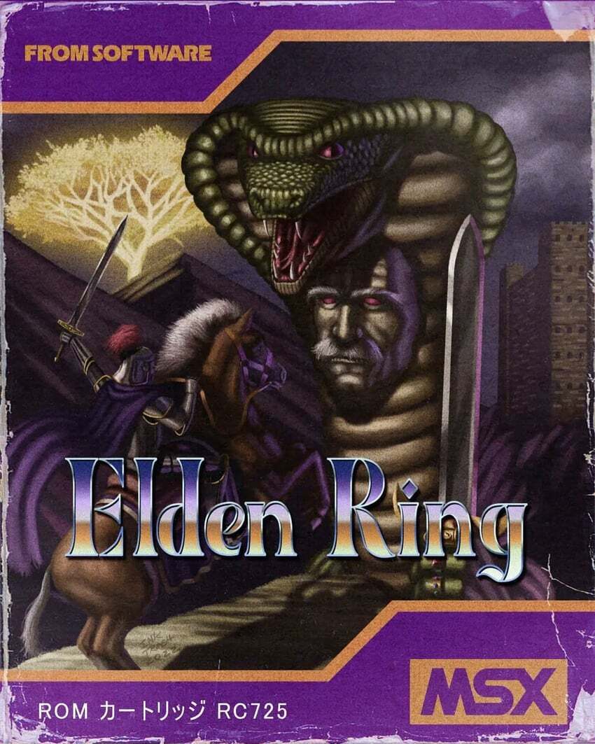 Cover from the 90s - Elden Ring, Game art, Art, Cover, Discs, Retro, Fromsoftware