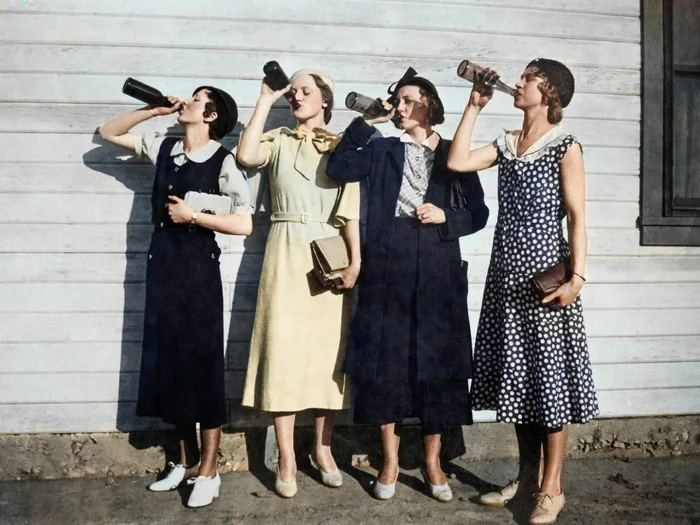 Подборка интересных и необычных фотографий из США. 20 раскрашенных фотографий ХХ века. Часть XX 20 век, Старое фото, Фотография, США, Колоризация, Длиннопост