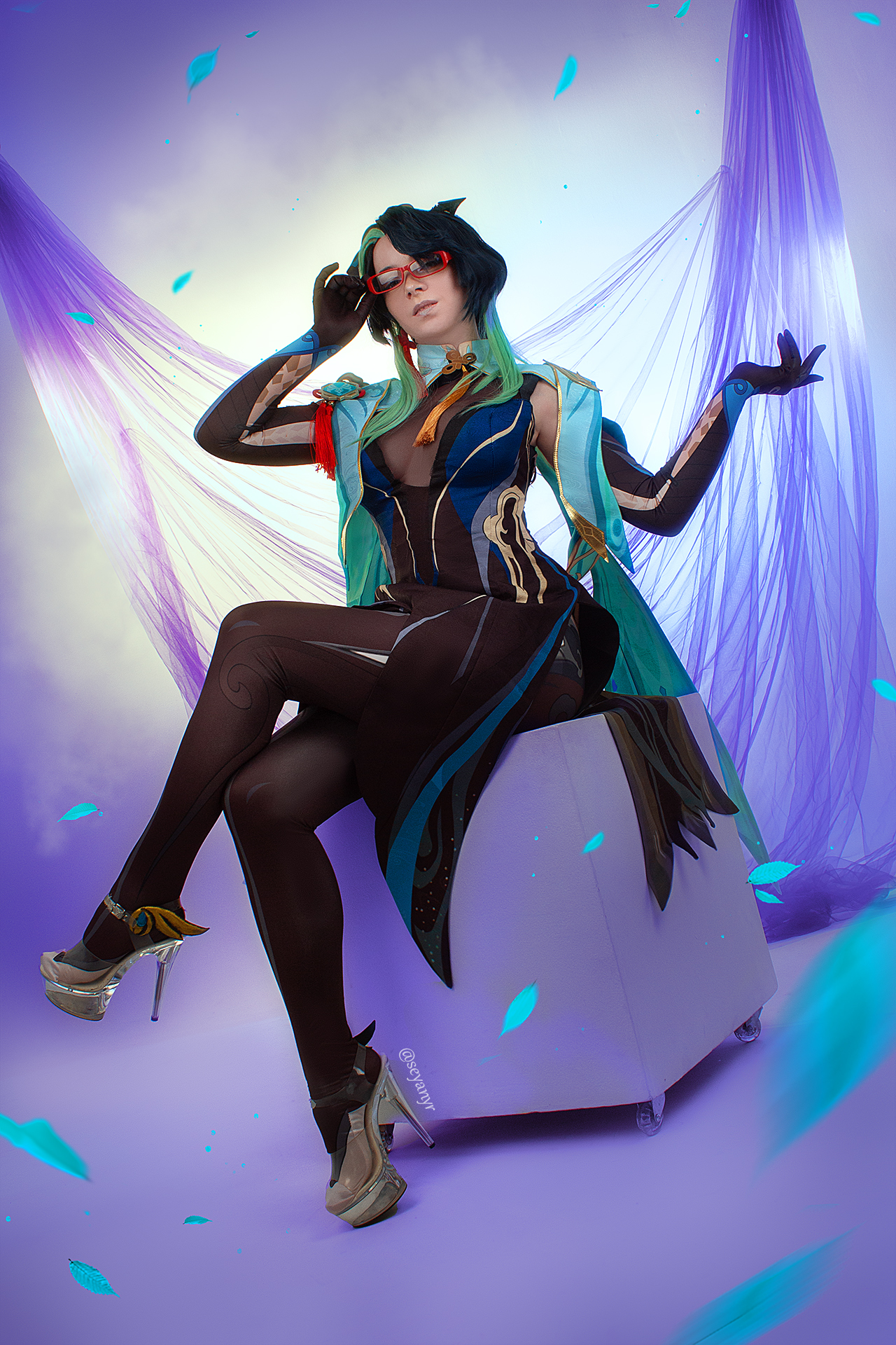 In the era of gentle winds and blessed rains, I have no need to command the weather~ - My, Cosplayers, Cosplay, Girls, PHOTOSESSION, Genshin impact, Longpost