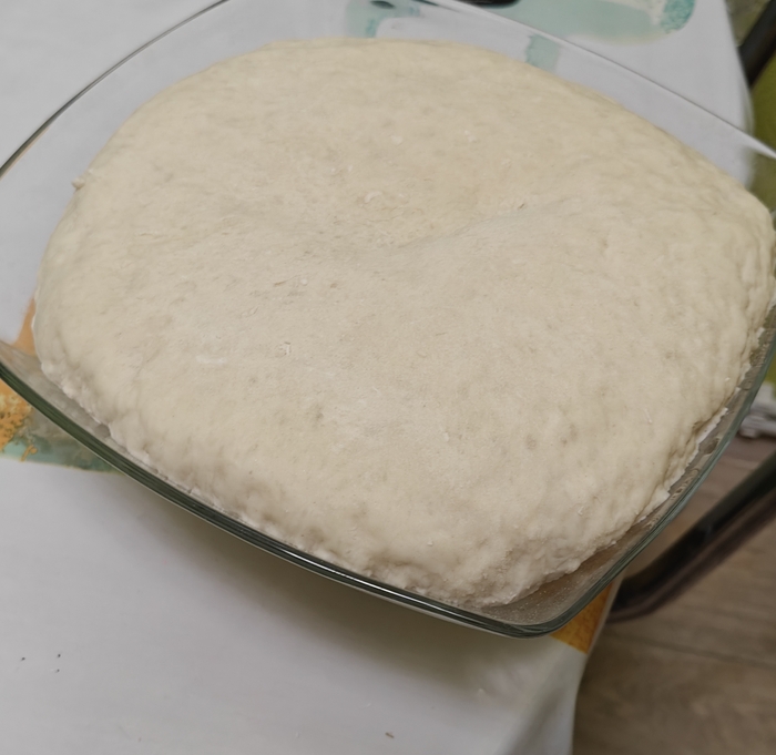 Получилось вот такое пышное тесто