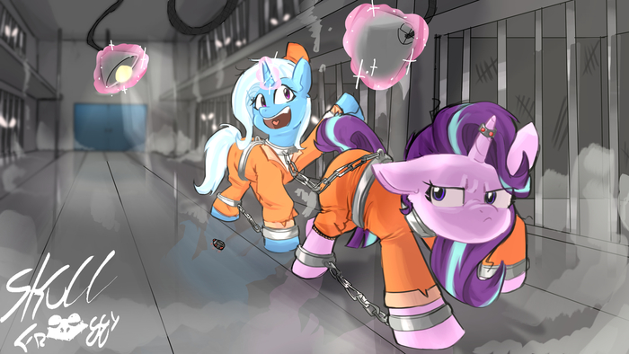    My Little Pony, Ponyart, Grimdark, Starlight Glimmer, Trixie, , YouTube, Scootaloo, Iron Will, 