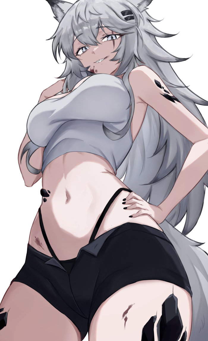 Lappland Anime Art, , Arknights, Lappland, Animal Ears