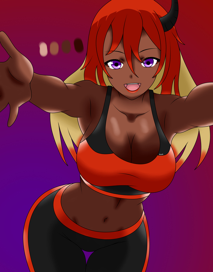 Devil -  (   ) , Anime Art,   , MILF, , , , Dark skin, Ҹ 