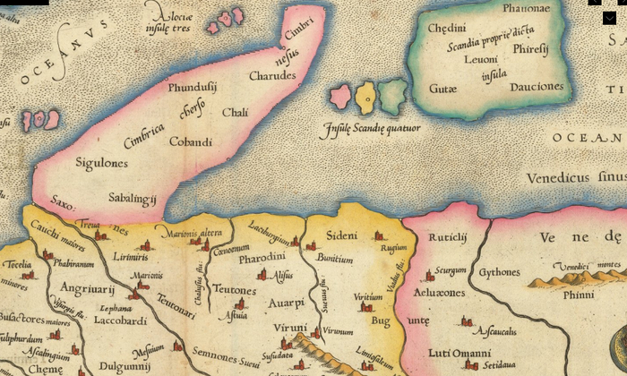 Vargions, Viruni, Virunum ()         ,      . [Denmark, Netherlands, Belgium, North Sea] Europ IIII Tab. 1584