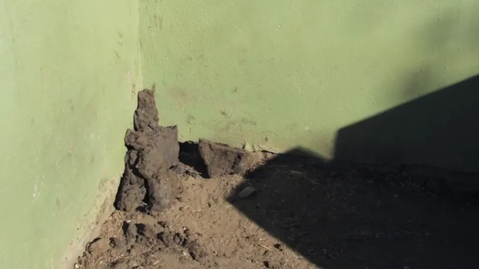 Пирамидка из комьев грязи