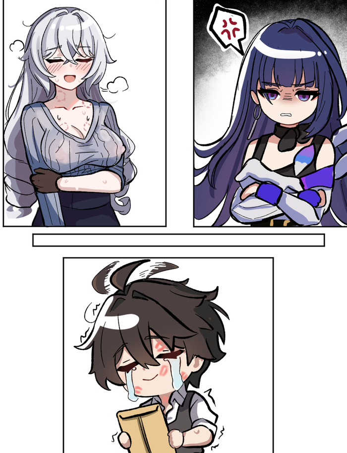     Pixiv, Anime Art, , Honkai Impact, Bronya Zaychik, Raiden Mei, 