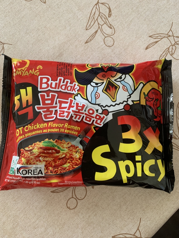 Как я ел очень острую лапшу