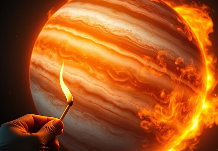 Что будет, если зажечь спичку на Юпитере?